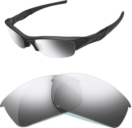 HiCycle2 Sunglasses Lenses Replacement for Oakley Flak Jacket OO9008 Sunglass-Multi Options(silver)