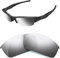 HiCycle2 Verres de rechange polarisés miroir pour lunettes de soleil Oakley Flak Jacket - Plusieurs options, Argenté., 55mm