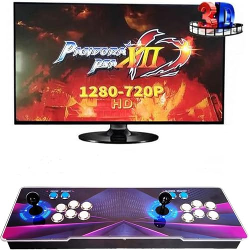 [26800 giochi in 1] Classic 3D Arcade Game Console, Pandora Box Retro Game Machine con Arcade Joystick Double Stick, Supporto giochi 3D, HDMI VGA USB, 1280X720 Full HD Videogioco