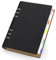 Yarotm A5 Ring Binder Notizbuch - Liniert Papier Ringbuch 14x21cm - Nachfüllbar Notebook Tagebuch Leder PU - 100GSM Notizblock A5 Liniert - 150Blatt Spiralbuch Loseblatt Reisetagebuch, Schwarz