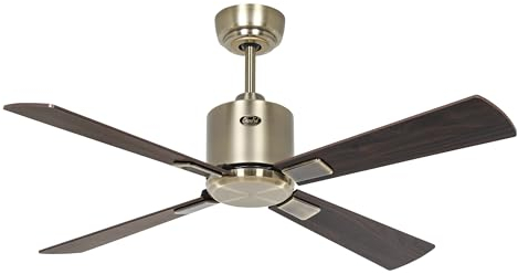CasaFan Deckenventilator mit WLAN, 944111W ECO Neo III, 103 cm, antiker Messingmotor, wendbare Flügel, Walnuss und Kirschbaum