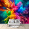 Farbexplosion Fototapete Vlies Tapete 350x256 cm Farbe 3D Effekt Wandbild Vlies Wandtapete Moderne Wohnzimmer Mural Schlafzimmer Kinderzimmer TV Hintergrund Wand Dekora