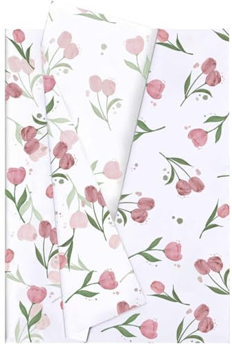 Jwssor Tissue Paper Sheets,20sheets 50x35cmFlower Wrapping Papers,Pastel Tissue Paper
