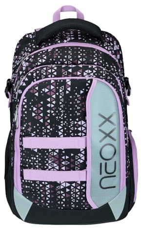 neoxx Schulrucksack mit Laptopfach Active Pro School Backpack Purple Crush flieder schwarz
