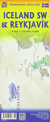 Reykjavik 1:10.000 & Island Südwest 1:330.000: Stadtplan Reykjavik, ITM Touristikkarte Südwest Island