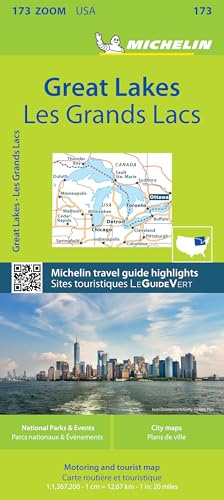 Michelin USA Great Lakes Map 173 (Michelin Zoom USA Maps)