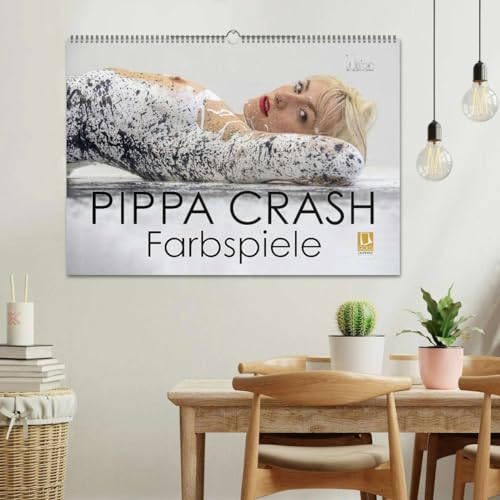 PIPPA CRASH - Farbspiele (Wandkalender 2025 DIN A2 quer), CALVENDO Monatskalender