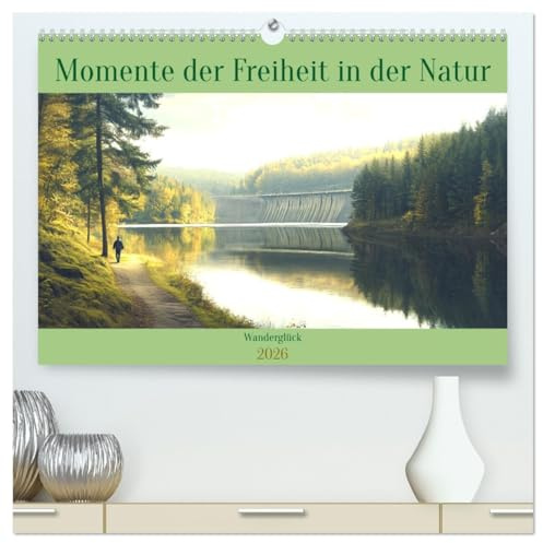 Wanderglück - Momente der Freiheit in der Natur (hochwertiger Premium Wandkalender 2026 DIN A2 quer), Kunstdruck in Hochglanz: Erleben Sie die pure ... von KI erstellt wurden. (CALVENDO Natur)