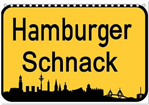Hamburger Schnack (Tischkalender 2026 DIN A5 quer), CALVENDO Monatskalender: 12 Sprüche aus dem hohen Norden (CALVENDO Kunst)