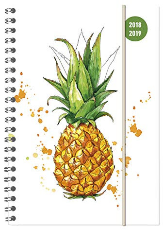 Collegetimer Pineapple 2018/2019 - Schülerkalender A5 - Weekly - Ringbindung - 224 Seiten: Terminkalender - Weekly