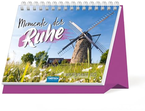 Trötsch Aufstellwochenkalender Momente der Ruhe 2025: Aufstellkalender Tischkalender