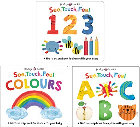 See Touch Feel Series 3 Books Collection Set (See Touch Feel 123, See Touch Feel Colours & See Touch Feel ABC)