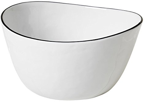 broste Copenhagen 14533200 SALT Schüssel, Porzellan, Weiß, 11 x 19,5 x 18 cm