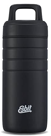 Esbit Thermobecher mit Isolierverschluss Majoris - Isolierbecher 450 ml in Schwarz - aus hochwertigem Edelstahl