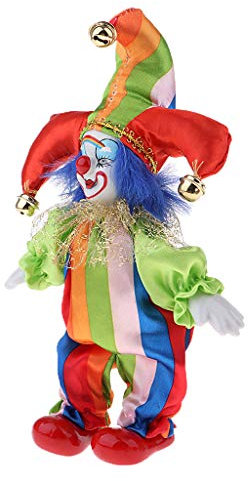 Perfeclan 19 cm Halloween Clown Puppen Stehende Clownmann Figur Dekofigur, Geschenk für Weihnachten/Halloween, # 4