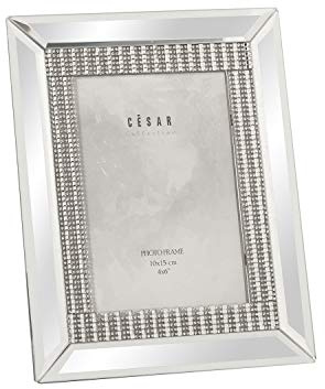 DRW Fotohalter aus Glas, 10 x 15 cm, Spiegel