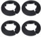 MroMax Fit 1.34 Outer Diameter Flange Water Pipe Cover Decoration Black Pipe Cover Radiator PP Plastic 34mm Escutcheon Collar for Wall Pipe Tube Decoration 4Pcs
