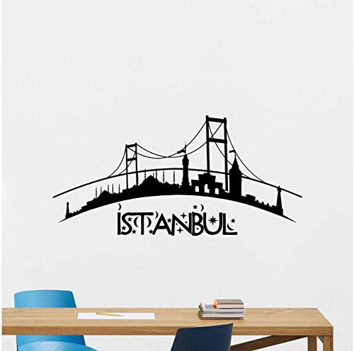 Istanbul Skyline Wandtattoo Stadt Vinyl Aufkleber Kunst Schlafzimmer Türkei Dekor Muster Wand Tattoo Wohnzimmer Sofa Hintergrund D409