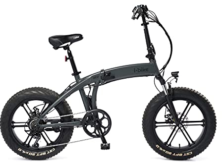 I-Bike Orso Ita99, Bicicletta Elettrica Ripiegabile Unisex Adulto, Nero, 175.5 x 130.5 x 30.5 Cm