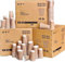 HOT BARGAINS, 500 x Kraft 16oz Disposable Coffee Cups Ripple 3 Ply Disposable Paper Cups for Tea Coffee Hot Drinks