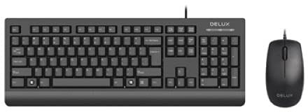 Delux K6011U+M138U-BK Tastatur- und Maus-Set