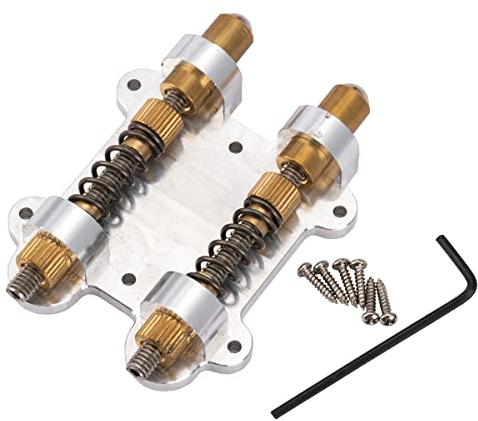 Musiclily Pro Messing Dual Tremolo Stabilisator Gitarre Tremolo Stopper Stabilisierungsgerät Kit für Fender E-Gitarren