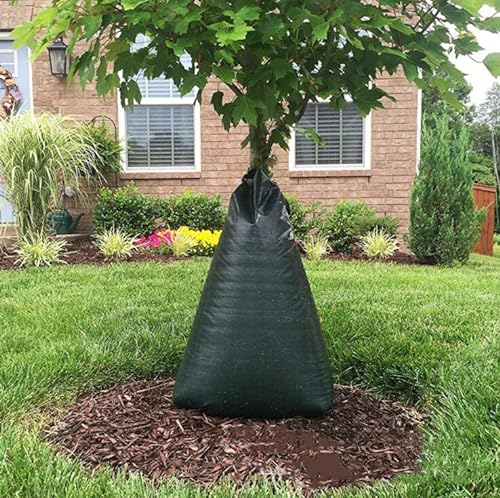 Tröpfchenbewässerungsbausätze für Bäume Garten,ca. 75L, Grün Bewässerungssack Wassersack Einstellbar, UV Beständig, Baumsack zur Bewässerung (75 Liter, Grün, 30)