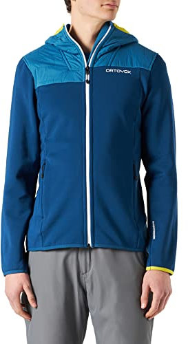 Ortovox Herren Fleece Plus Hoody Hoodie, Petrolblau, L