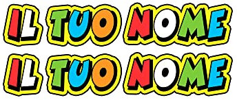 GamesMonkey® - Adesivo Nome Personalizzato - Stile Marchi Famosi - 2 pezzi - Varie Dimensioni - The Doctor Le go Net Flix Sup reme gara cross pista auto moto stickers (The Doctor)