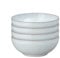 Denby - White Speckle Cereal Bowls Set of 4-820ml Dishwasher Microwave Safe - Scratch Chip Resistant - White, Neutral, Ceramic Stoneware - Tableware for Porridge, Muesli, and Desserts