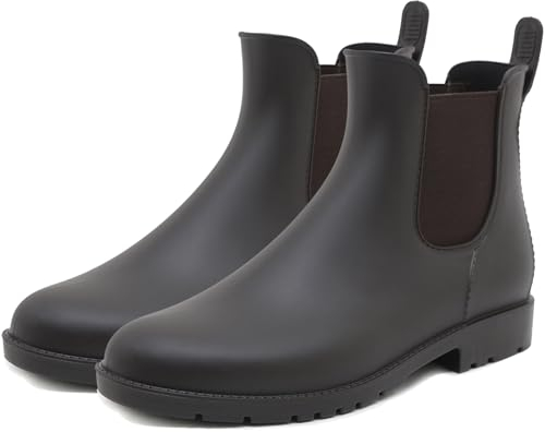 Uniuni Stivali Pioggia Uomo Chelsea Scarpe Gomma Impermeabili Donna Bassi Stivaletti Antiscivolo Comode Rain Boots Morrone 39