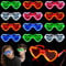 Mikulala 12 Stück LED Brille für Erwachsene Rave Party Brille Glow Light Partybrillen Mode Herzliche Leuchtbrill Mitgebsel Kindergeburtstag für Geburtstag Leuchtendes Spielzeug Geschenke