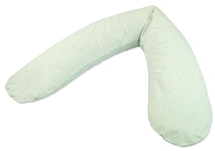 Theraline Komfort Stillkissen | gefüllt mit sandfeinen Mikroperlen | inkl. Außenbezug Feine Blümchen | 180 cm