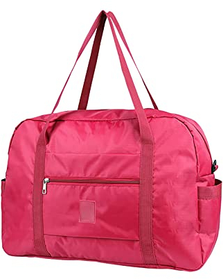 Happy Weekend Zeitschrift Organisation wasserdichte Kleidung Reisen Tragbares 600D-Tuch Wasserdichtes Reisen mit Jack Tragbare Nylon-Reisetasche Aufbewahrungstasche Handtasche (Wine, One Size)