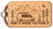 dekloaser24 - Schlüsselanhänger Home Is Where You Park It Bus VanLife Camping Caravan aus Buchenholz mit Wohnmobil und Bäumen - Ideales Accessoire für Camper