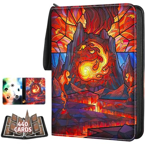 TCGUARD Trading Card Binder for MTG/YGO/PTCG/Playing Cards (Red (4 pocket))