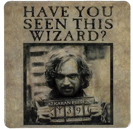 Harry Potter Dessous de verre simple avec inscription « Have You Seen This Wizard? » Sirius Noir