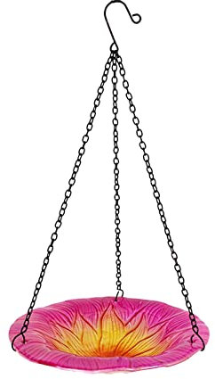 rockible Fuente de Agua para Aves con diseño Innovador, Plato Colgante para Aves en el jardín, 8 Pulgadas