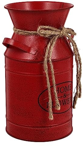 HOLIDYOYO 1pezzi Secchiello Vintage Ferro Per Fiori Decorativo Vaso Retro Stile Europeo Per Piante Contenitore Pratico Per Casa e Balcone Resistente Agli Agenti Atmosferici Facile Da Pulire