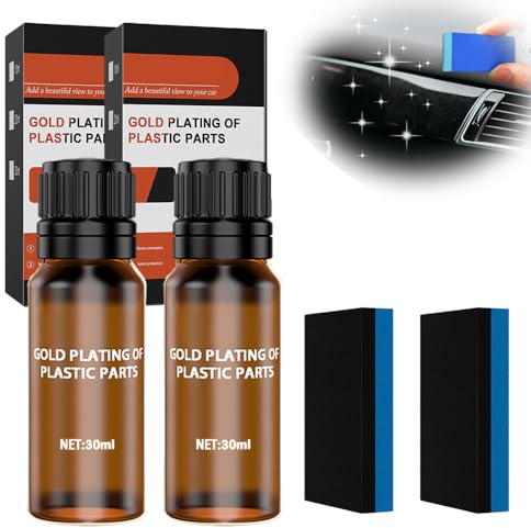 Kidmis Kunststoff Auffrischer, 2024 New Kunststoffreiniger Auto, Auto-Kunststoff-Restaurator, Auto-Plastikteile-Renovierungsmittel, Car Plastics Restorer (2pcs)