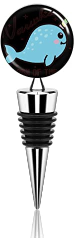 Narwhal Sea Unicorn Alloy Wine Stopper With Grip Top Tapered Leak Proof Bottle Stoppers For Home Bar Party