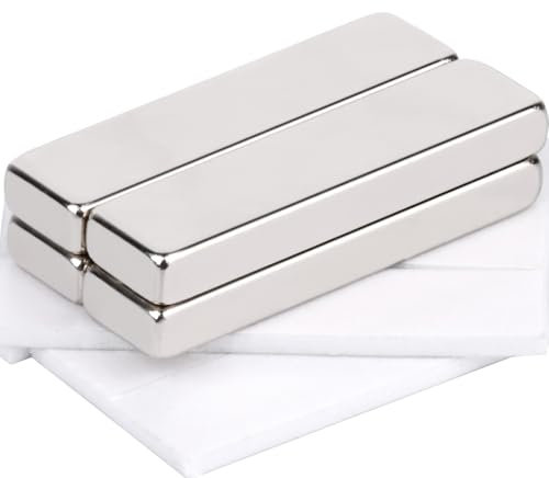 40x10x5mm Magnete Stark Groß, 4 Stück Neodym Magnete Starker Magnete Stark Magneten für Magnettafel Küchenschrank Rechteckige Büro Whiteboard Magnet Magnetplatten