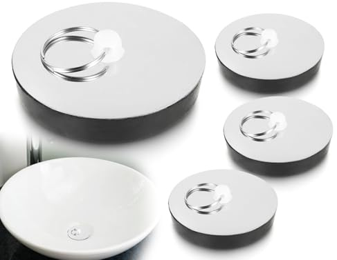 Lhbwhiz 3 stycken dräneringspluggar, gummi tvättställsproppar, diskbänksproppar, diskho avloppsproppar, handfatsproppar, avloppsproppar proppar, badkarsproppar, diskbänk med krok, för kök (55,7 mm)