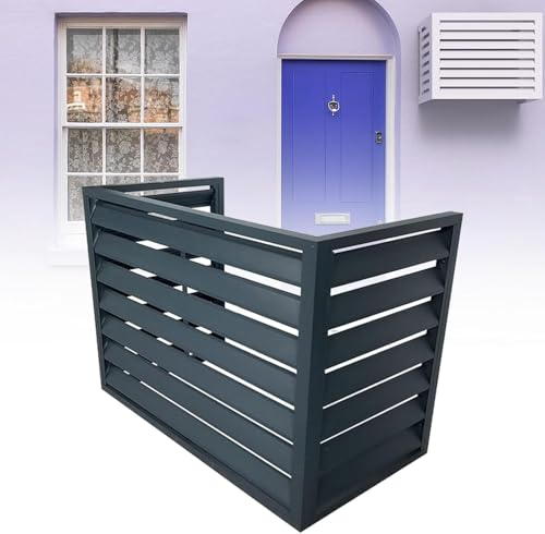 Air conditioning cover Air conditioning split unit Protective grille for air conditioning systems Privacy protection Fences Suitable for courtyards Garden and outdoor areasGray2~3P:110x60x80cm