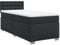vidaXL Boxspringbett, Einzelbett mit LED Matratze Matratzenauflage, Bettgestell mit Lattenrost Kopfteil, Polsterbett Bett für Schlafzimmer, Schwarz 100x200cm Kunstleder