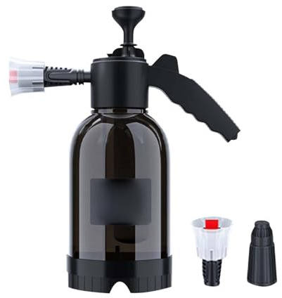 Sprühflasche Drucksprüher 2L Schaumsprüher Füllvolumen Zerstäuber Sprühflasche Pumpsprühflasche für Pflanzen, Autos, Reinigungsmitte Wasser Sprühflasche Schaum variierbar (Schwarz)