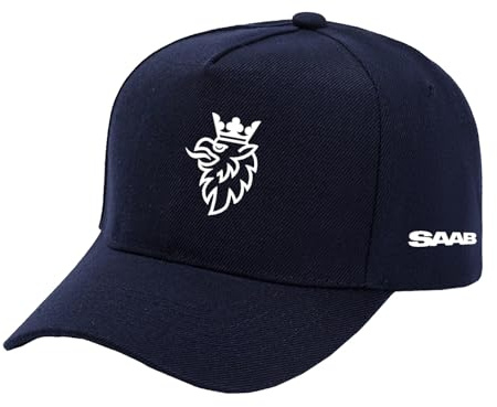 FBWZSAG Trucker-Mütze Für Herren Und Damen Bedruckte Performance-Mütze Für SAAB Einfarbig Bequem Baseballkappe Verstellbar Sport-Dad-Mütze Atmungsaktive Snapback-Mütze-Dark Blue||One Size