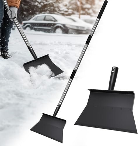 GHWMYD Multifunktionale Reinigungsschaufel, mit 120cm Abnehmbar Griff, 27cm Gartenschaufel Groß Flache Schaufel für Unkraut Entfernen und Moos de Outdoor, Unkrautentfernungswerkzeug für Rasenkanten