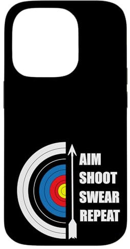 Tiro con arco objetivo disparar jurar repetir flecha objetivo divertido Carcasa para iPhone 14 Pro
