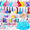 70-teiliges Puppenkleidungs-Geschenkset für 29,2 cm große Puppen & Barbie – 4 Hochzeitskleider, 2 Abendkleider, 8 modische Kleider, 6 lässige Outfits, 2 Badeanzüge, 10 Schuhe, 20 Accessoires, 18